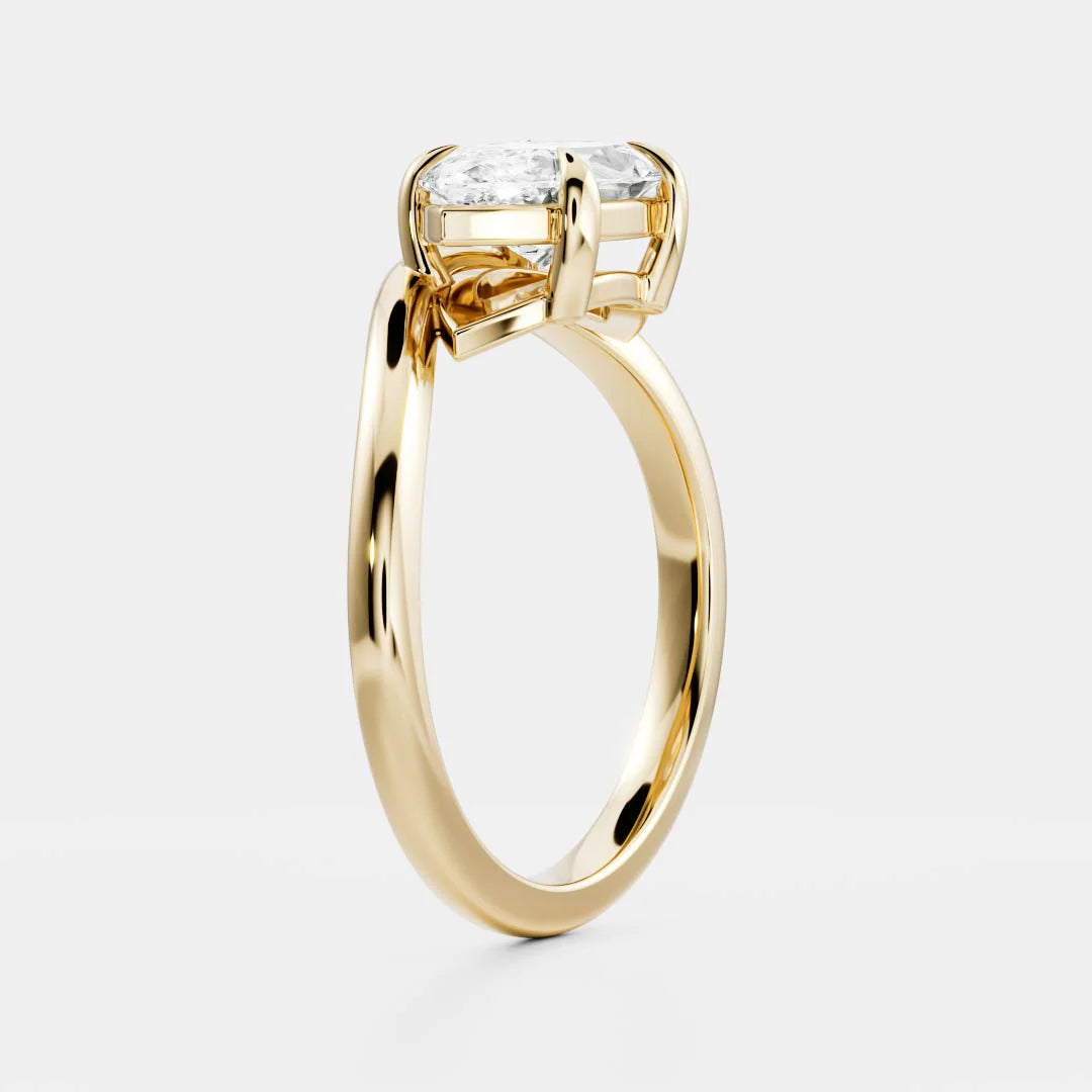 East-West Marquise Lab-Grown Diamond Solitaire Engagement Ring