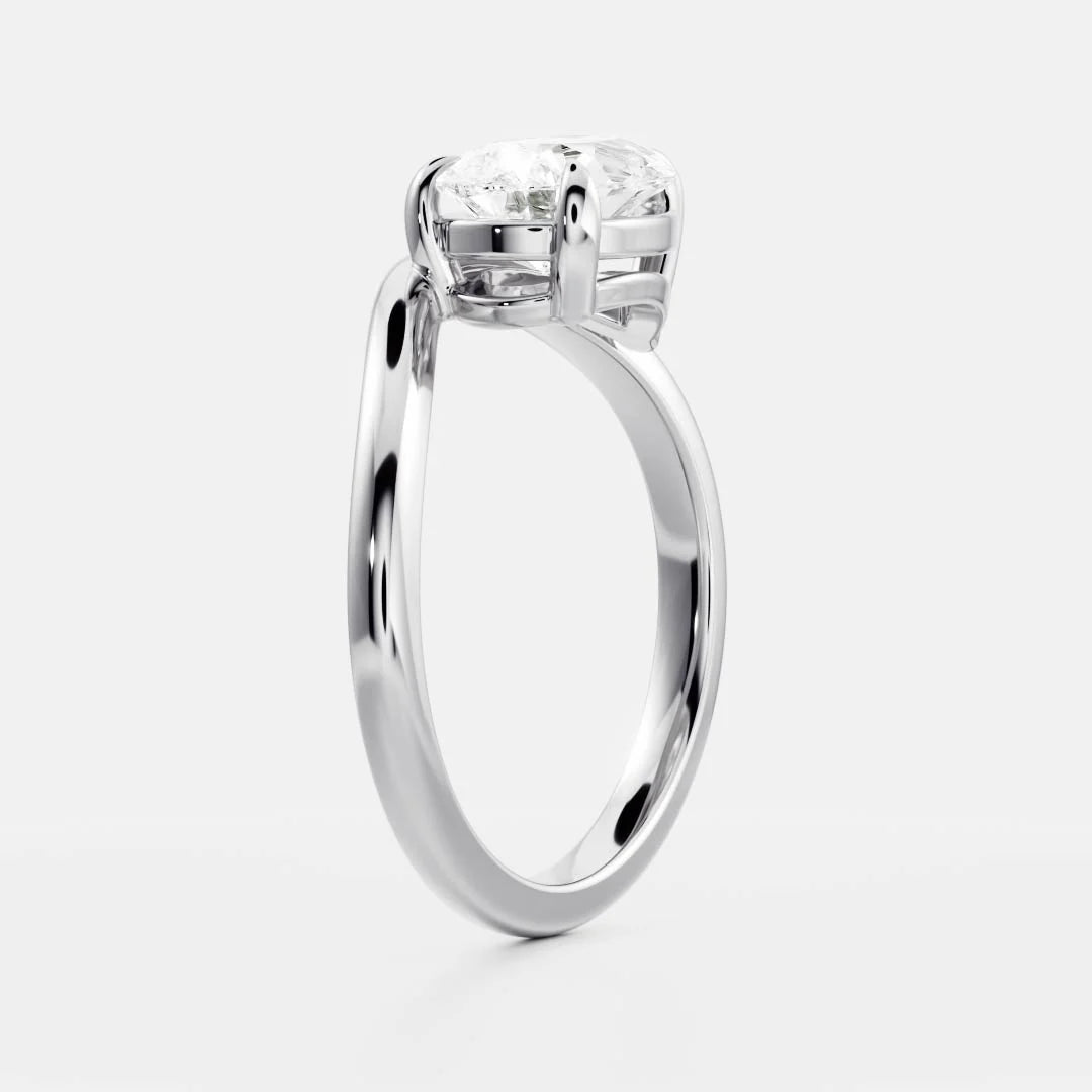 Pear Lab-Grown Diamond Bypass Solitaire Engagement Ring