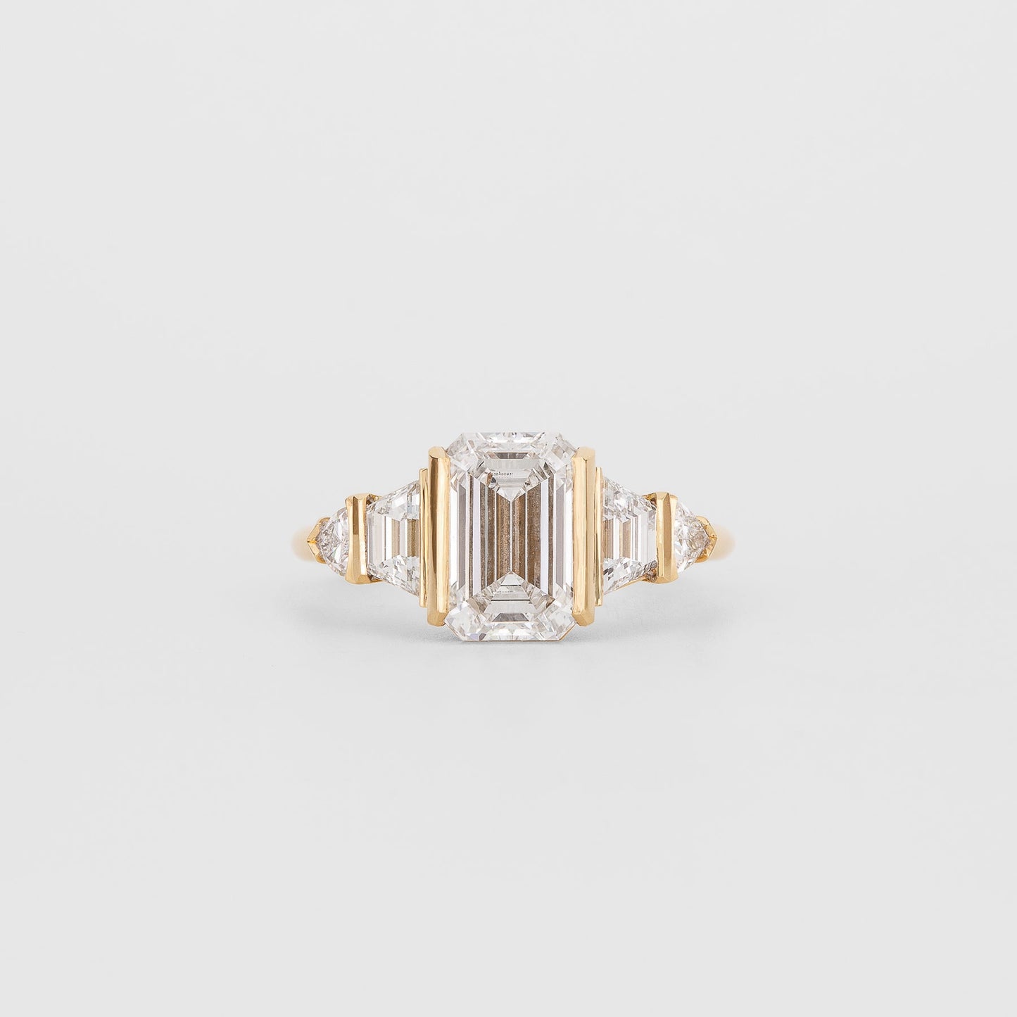 Elongated Cushion Lab-Grown Diamond Flat Band Engagement Ring