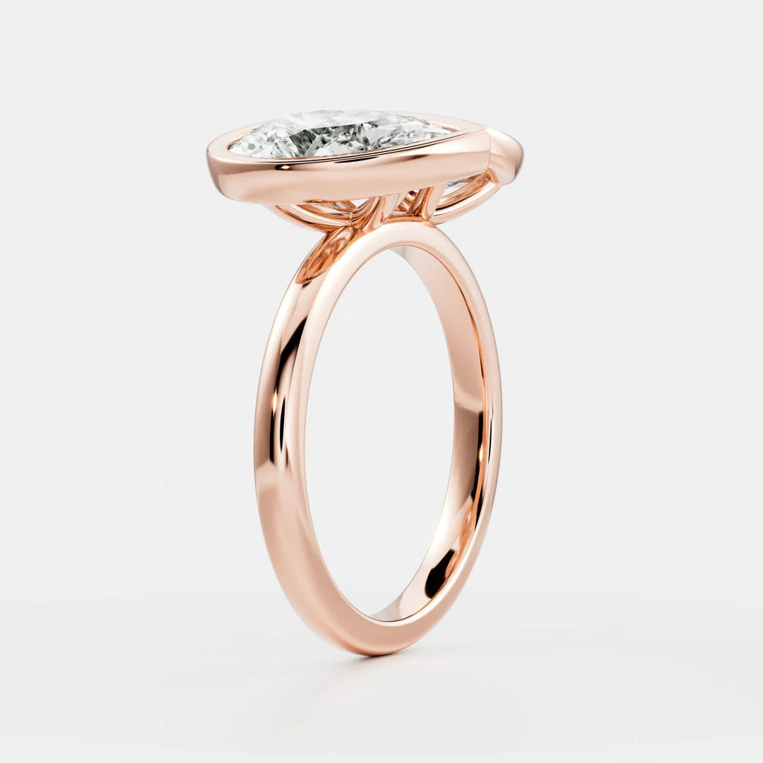 Oval & Pear Lab-Grown Diamond Bezel-Set Toi et Moi Engagement Ring
