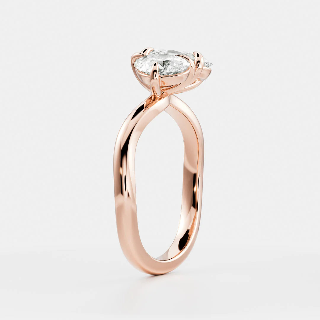 Pear & Oval Lab-Grown Diamond Toi et Moi Engagement Ring