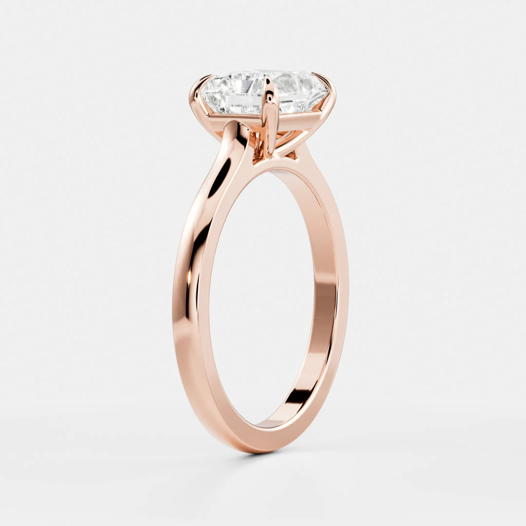 East-West Radiant Cut Lab-Grown Diamond Solitaire Engagement Ring
