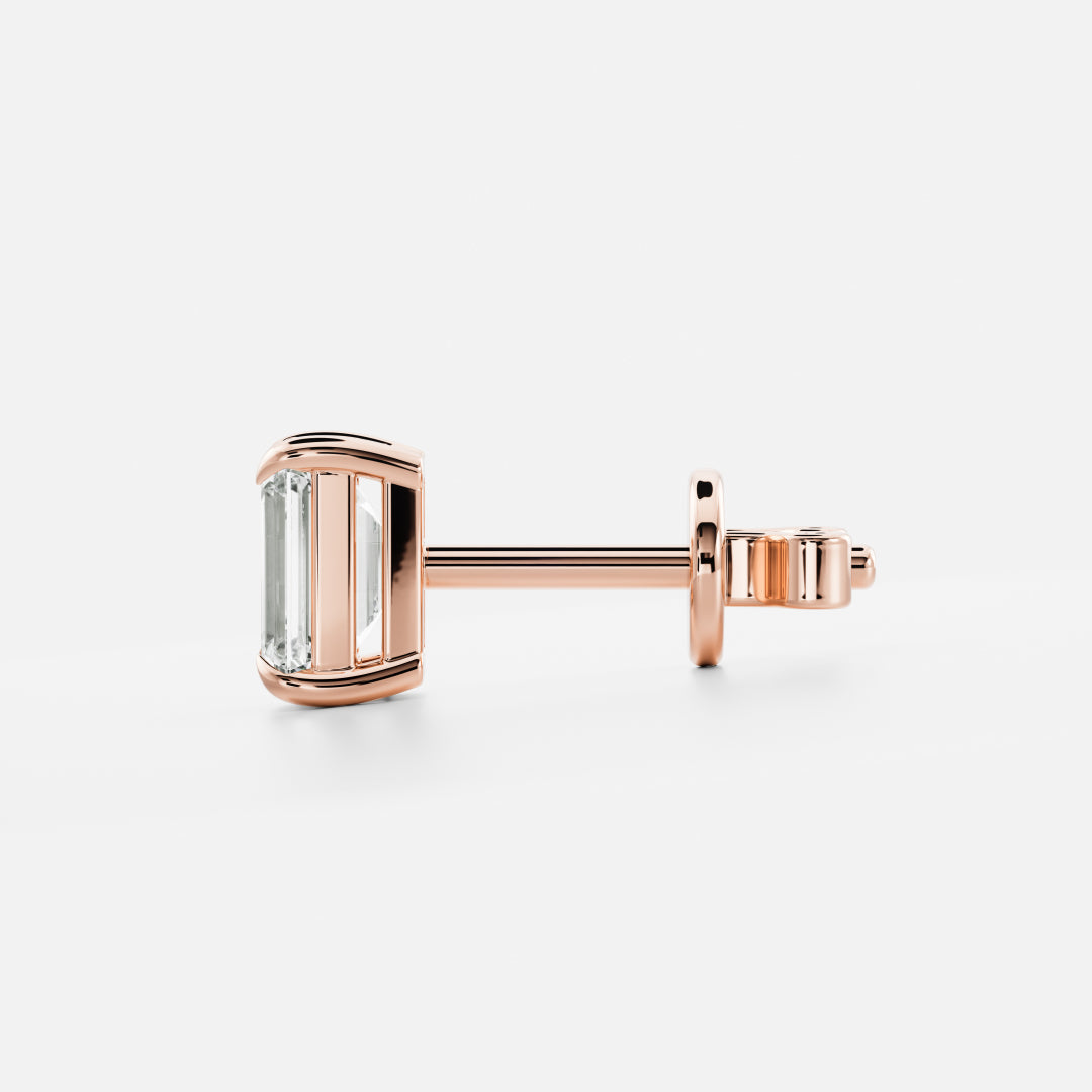 The Cleo Emerald Cut Lab-Grown Diamond Studs
