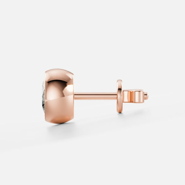 The Aria Bezel-Set Oval Cut Lab-Grown Diamond Studs
