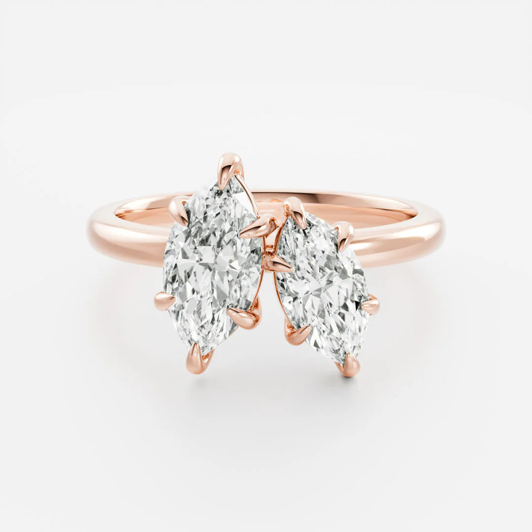 Marquise & Marquise Lab-Grown Diamond Toi et Moi Engagement Ring
