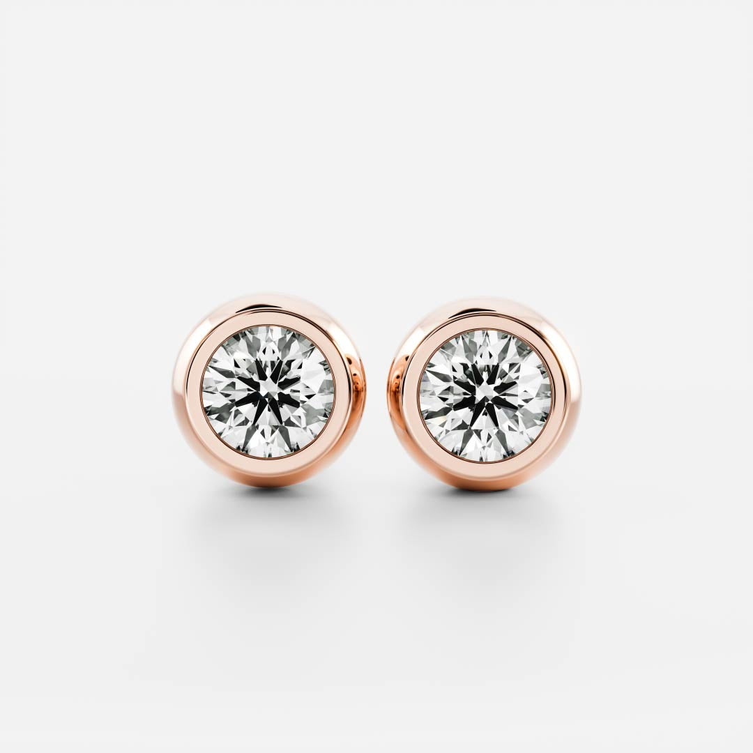The Juno Bezel-Set Lab-Grown Diamond Studs