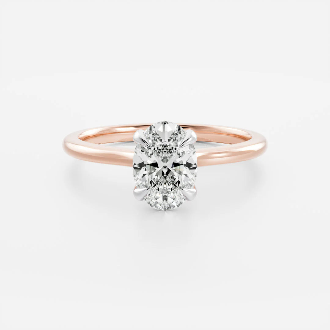 Oval Lab-Grown Diamond Solitaire Engagement Ring