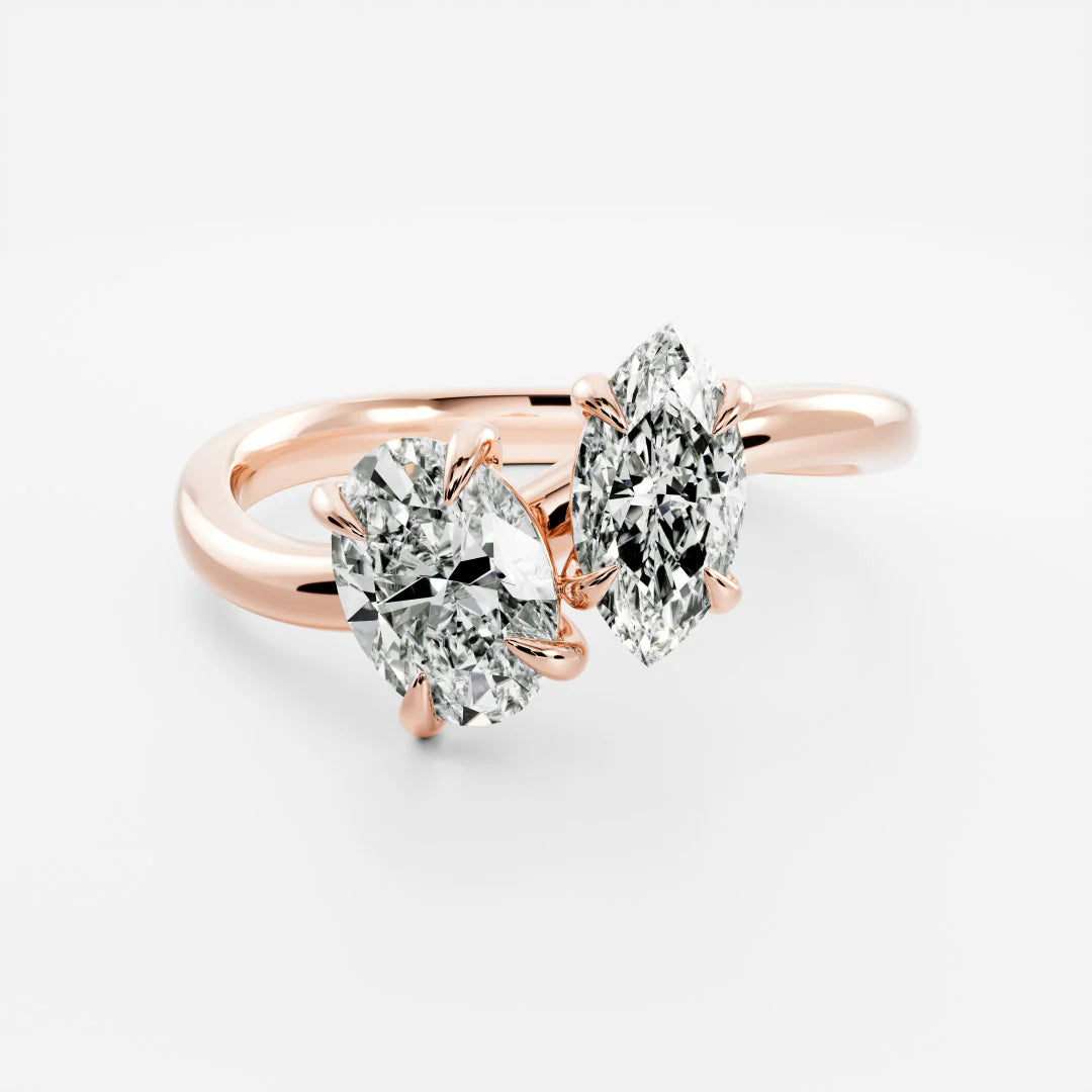 Oval & Marquise Lab-Grown Diamond Toi et Moi Engagement Ring