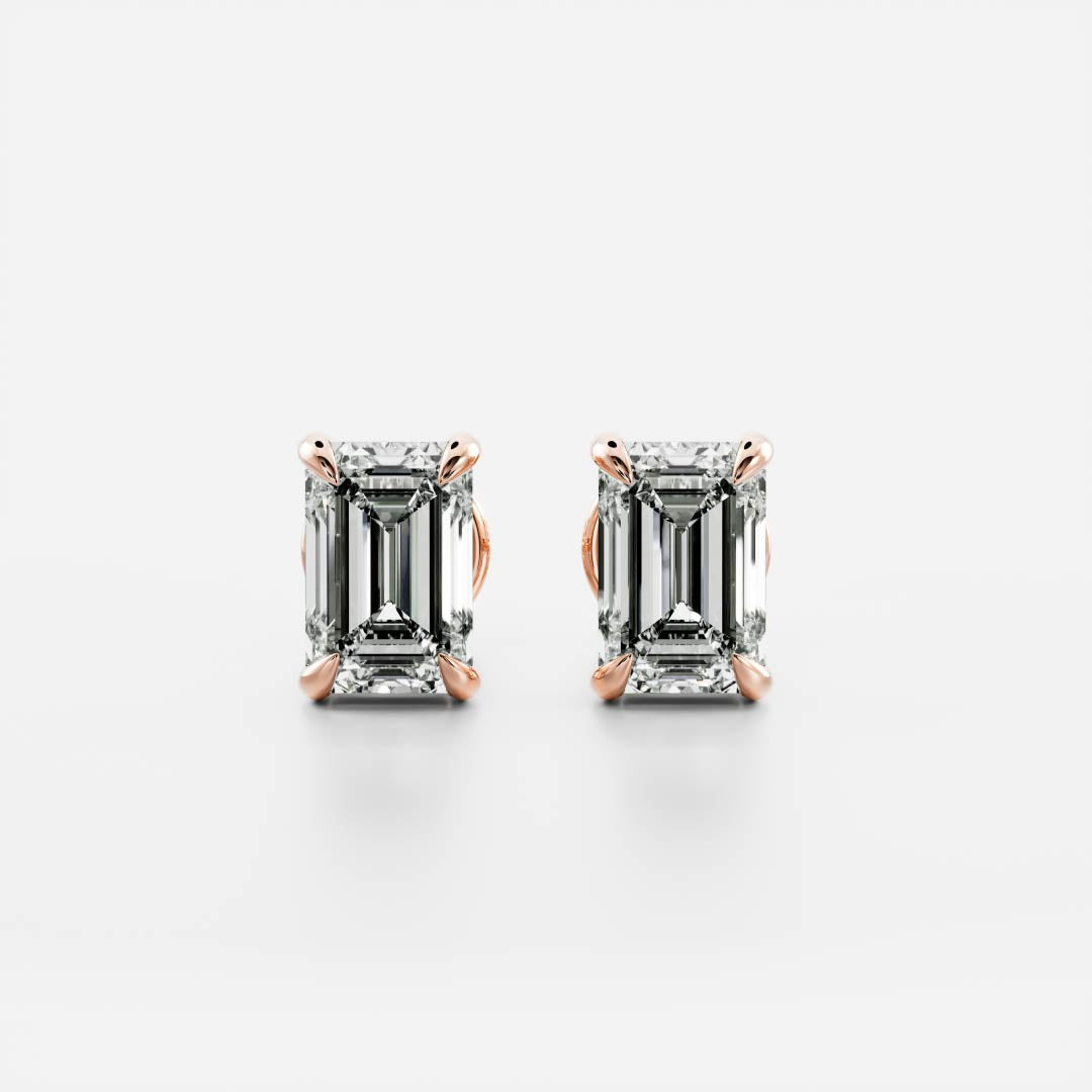 The Cleo Emerald Cut Lab-Grown Diamond Studs