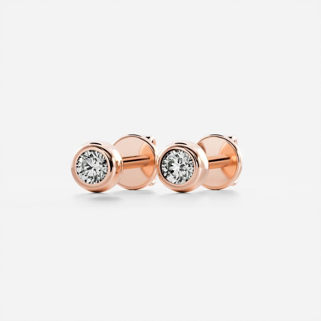 The Juno Bezel-Set Lab-Grown Diamond Studs