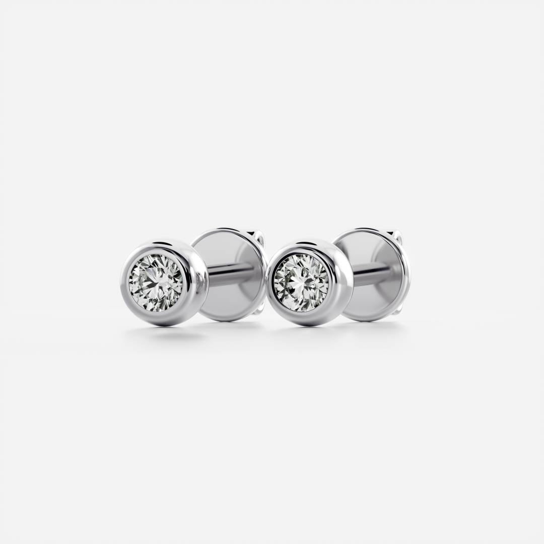 The Juno Bezel-Set Lab-Grown Diamond Studs