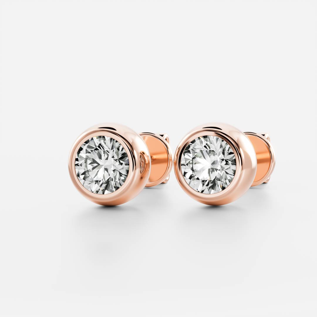 The Juno Bezel-Set Lab-Grown Diamond Studs