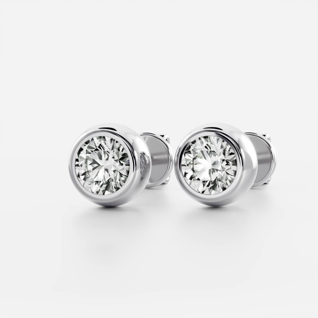 The Juno Bezel-Set Lab-Grown Diamond Studs
