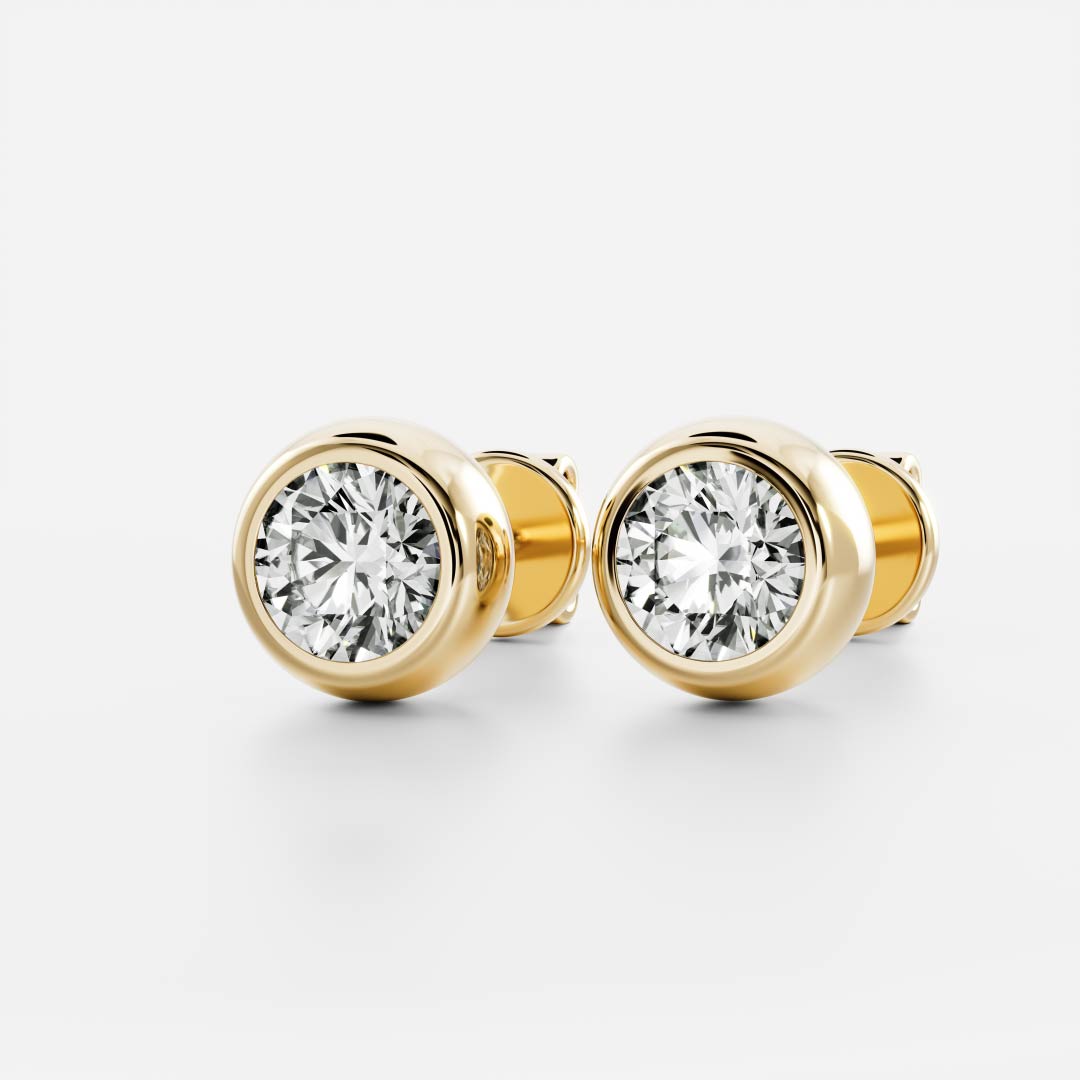 The Juno Bezel-Set Lab-Grown Diamond Studs