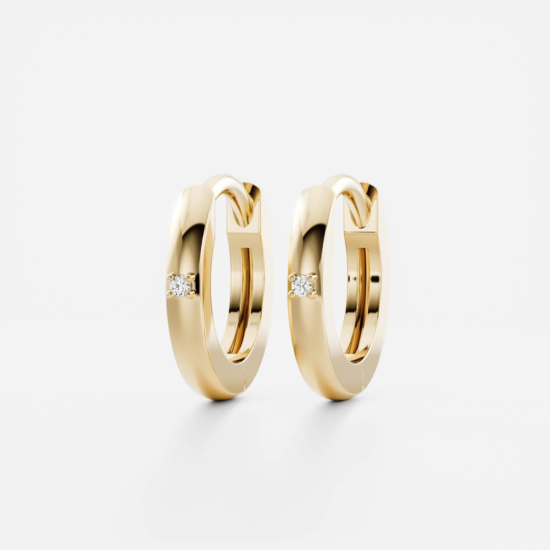 The Lyra Diamond Accent Huggie Hoops