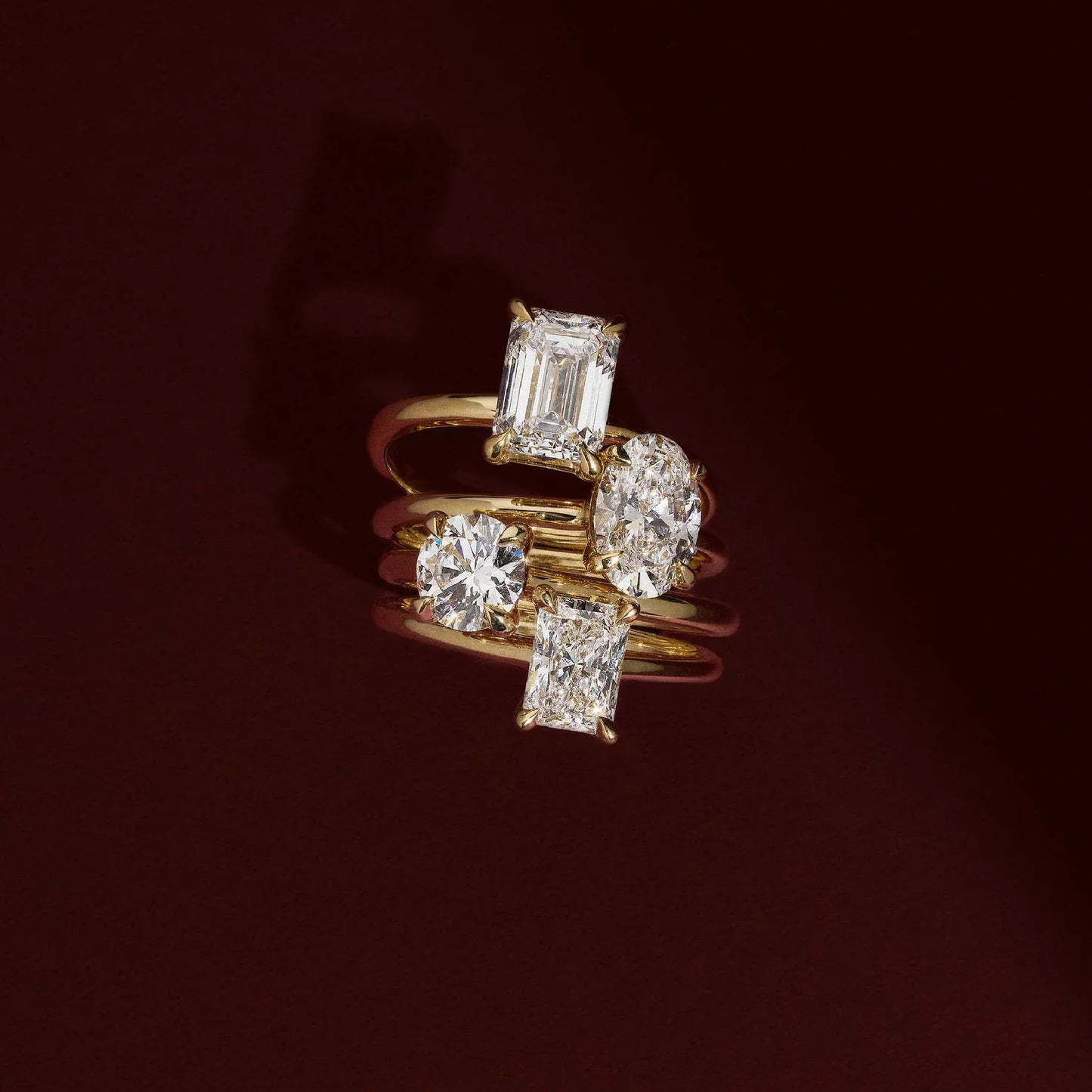 Asscher Cut Lab-Grown Diamond Full Bezel Engagement Ring