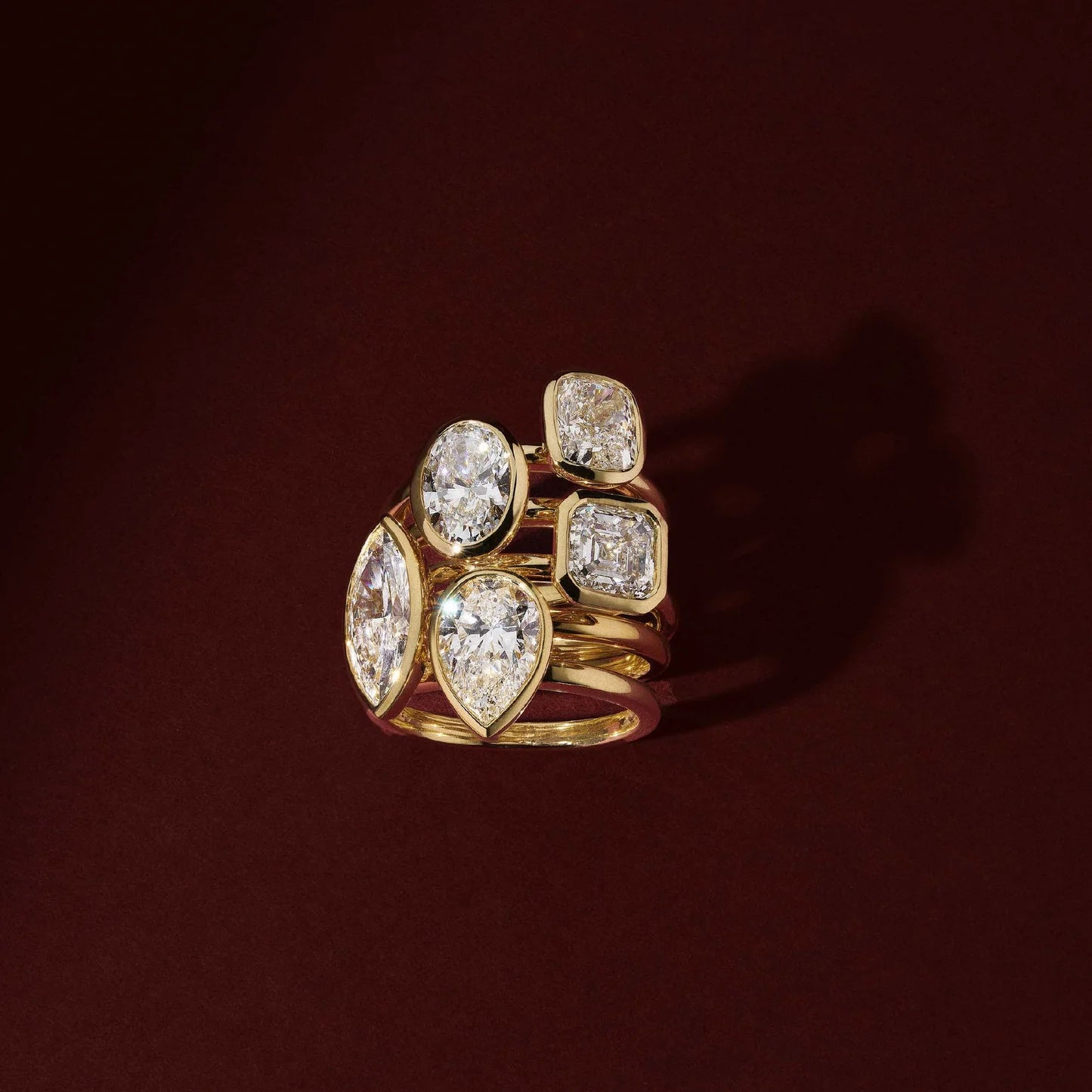 Oval Lab-Grown Diamond Full Bezel Solitaire Engagement Ring