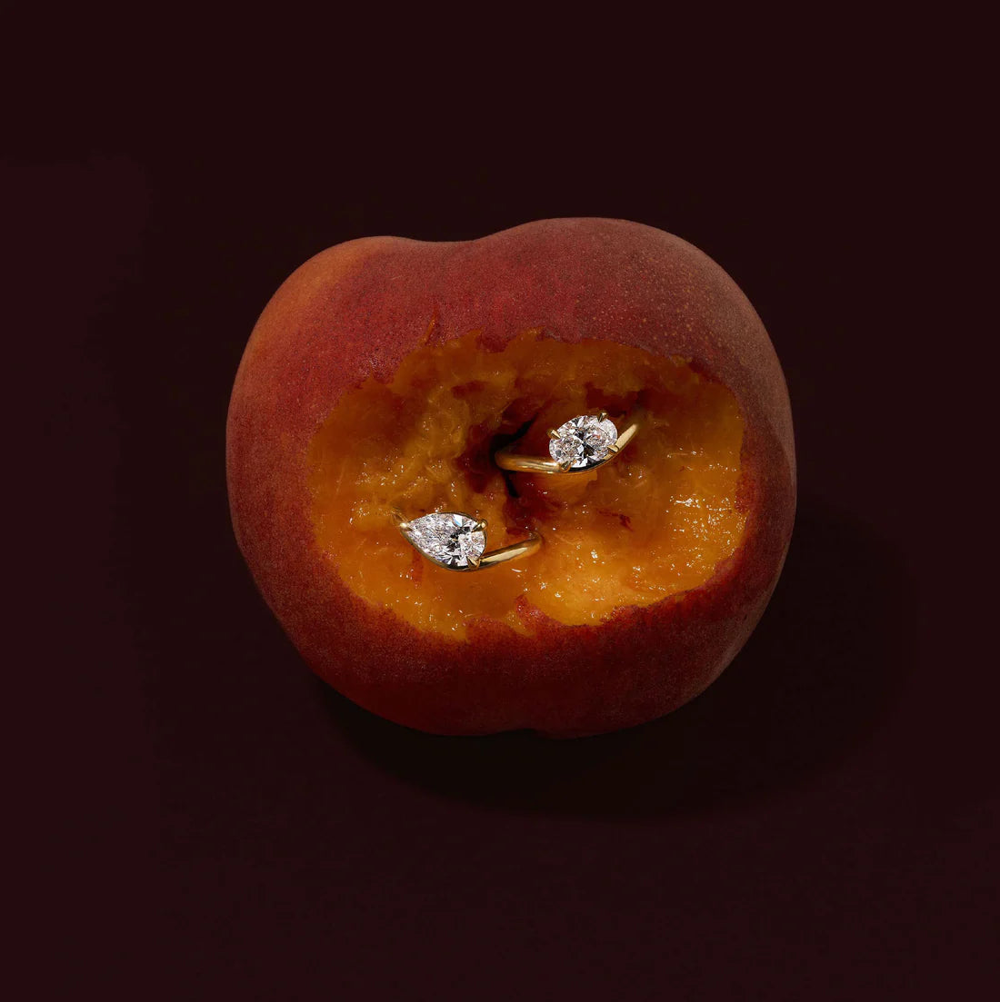 East-West Cushion Lab-Grown Diamond Bypass Solitaire Engagement Ring