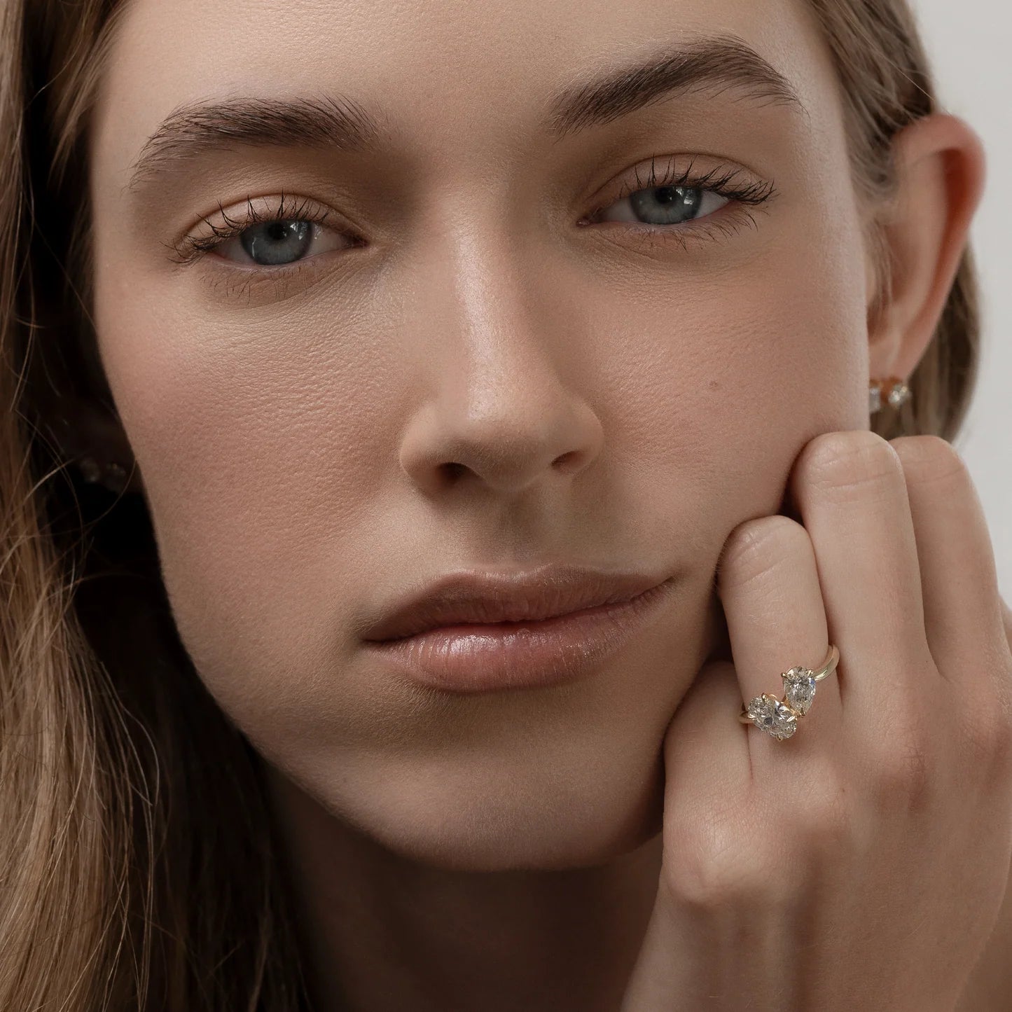Pear & Oval Lab-Grown Diamond Toi et Moi Engagement Ring