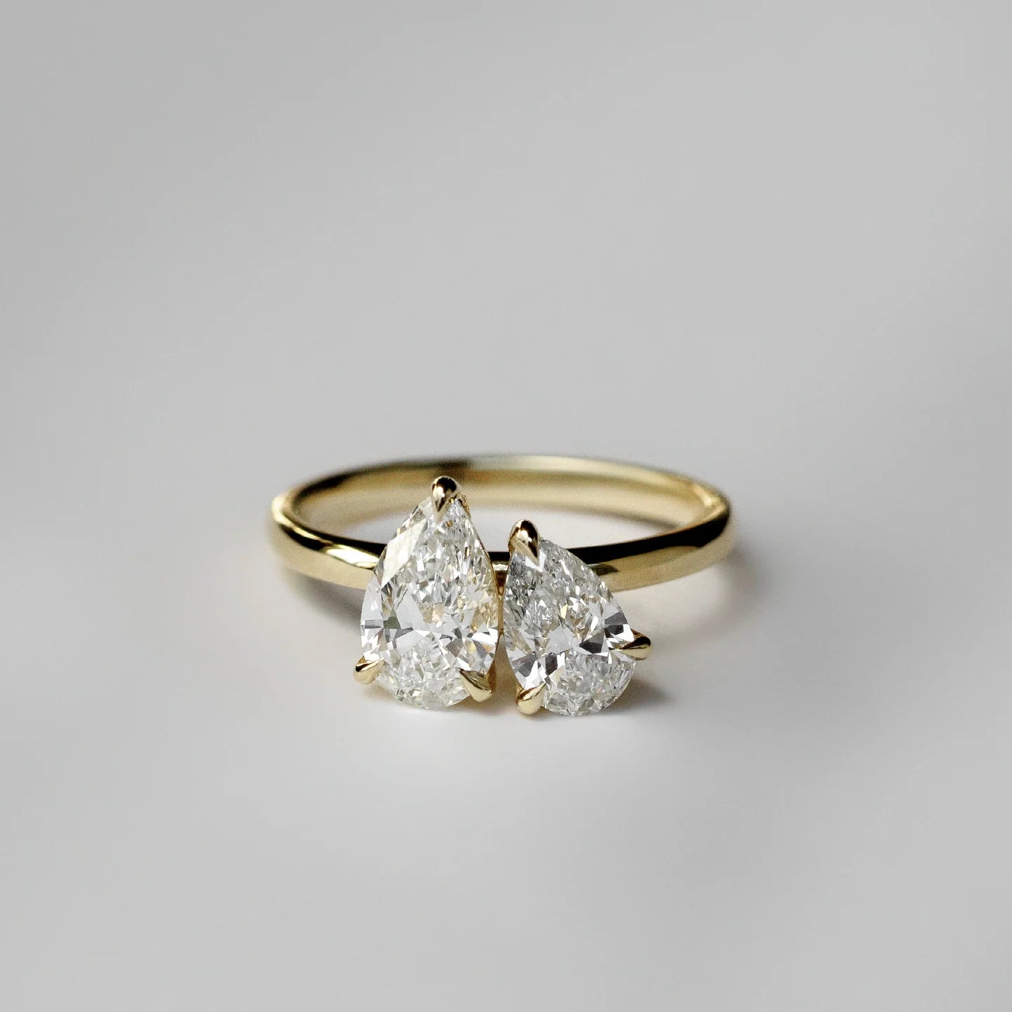 Twin Pear Lab-Grown Diamond Toi et Moi Engagement Ring