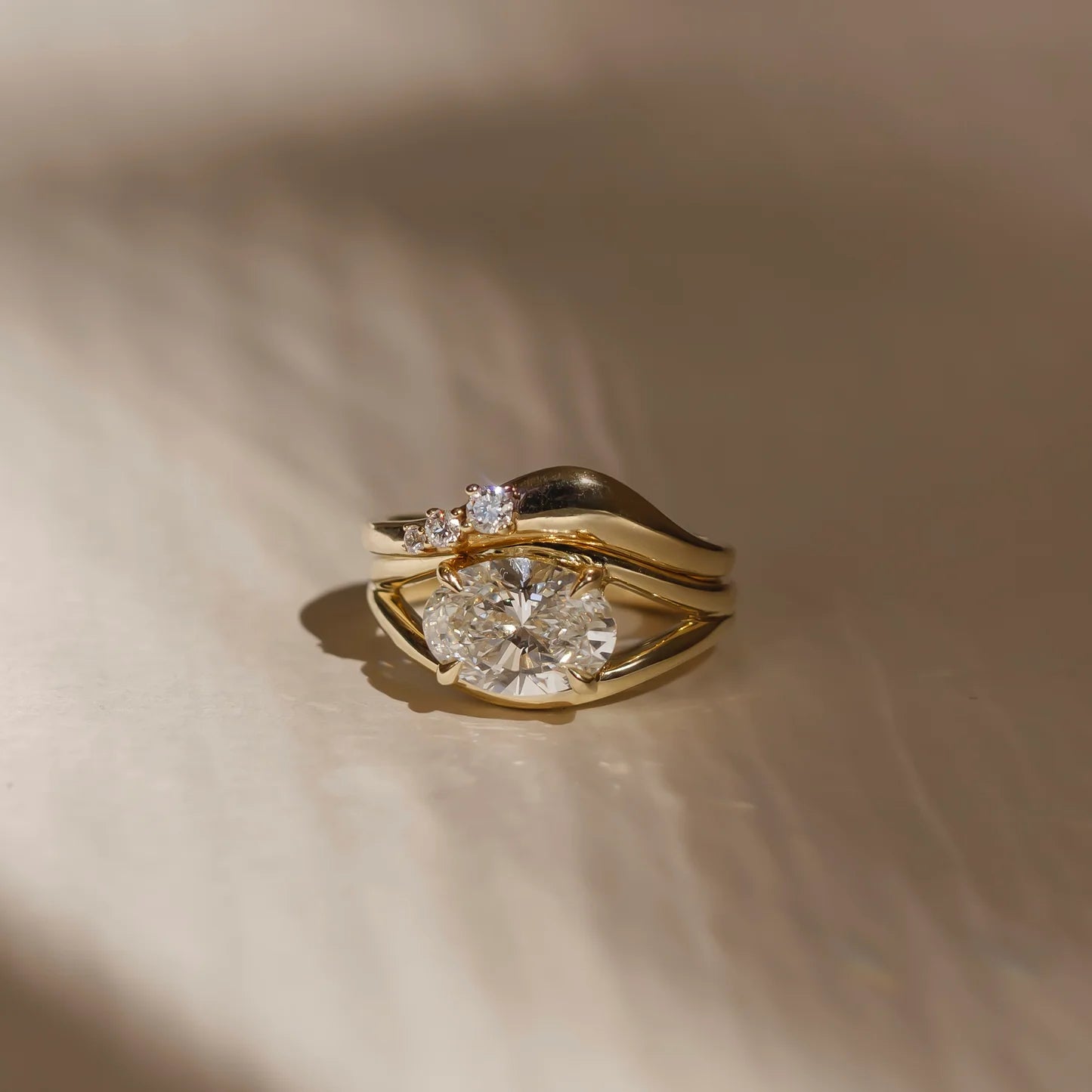 Oval Cut Lab-Grown Diamond Four-Prong Solitaire Engagement Ring with Split Shank