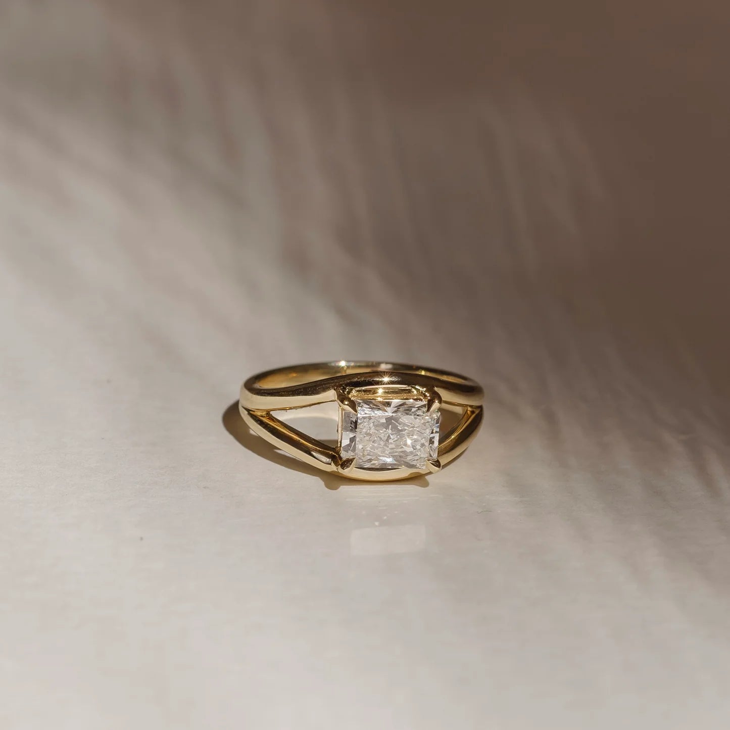 Princess Cut Lab-Grown Diamond Solitaire Engagement Ring with Split Shank