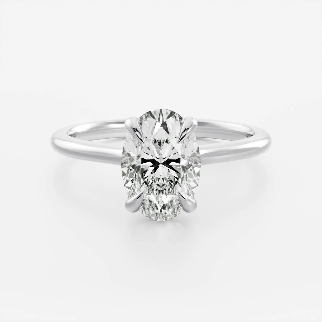 Oval Lab-Grown Diamond Solitaire Engagement Ring