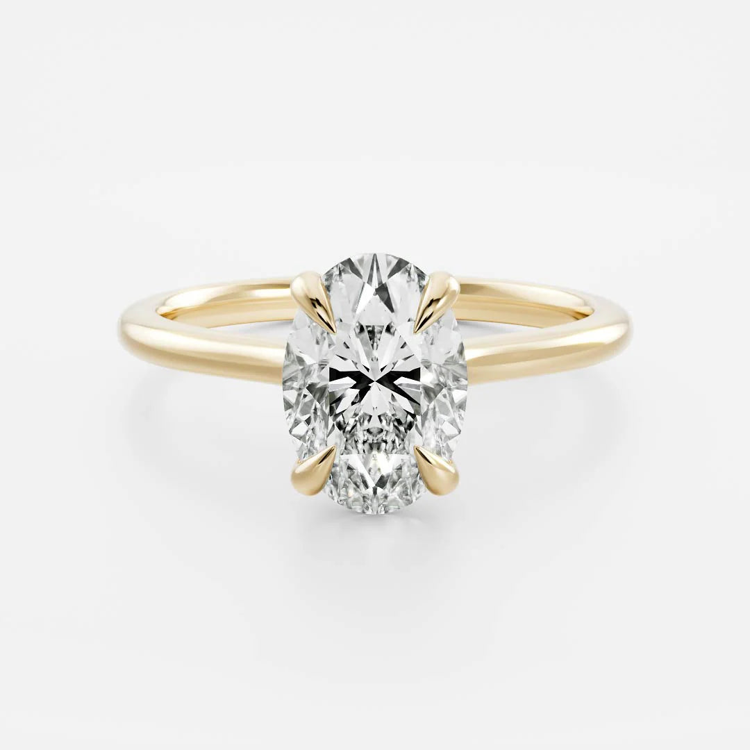 Oval Lab-Grown Diamond Solitaire Engagement Ring