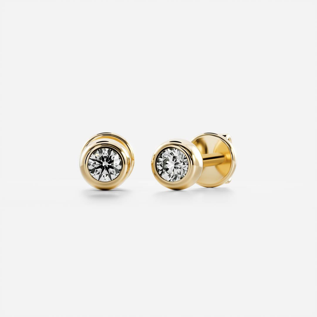 The Juno Bezel-Set Lab-Grown Diamond Studs