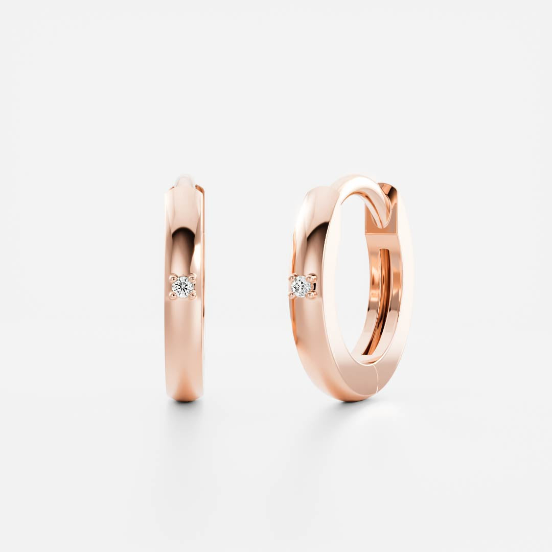The Lyra Diamond Accent Huggie Hoops