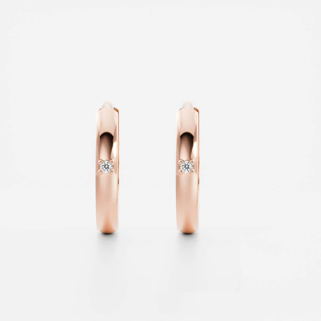 The Lyra Diamond Accent Huggie Hoops