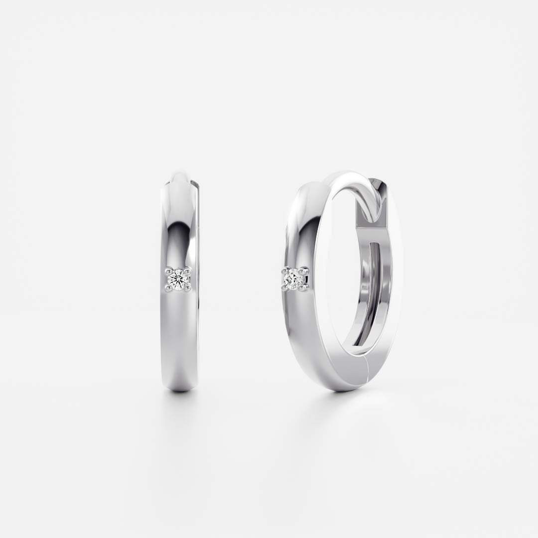 The Lyra Diamond Accent Huggie Hoops