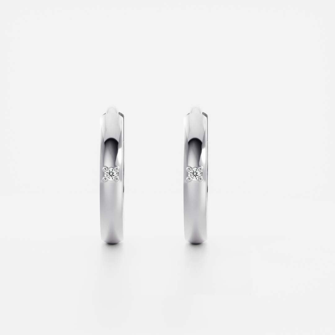 The Lyra Diamond Accent Huggie Hoops