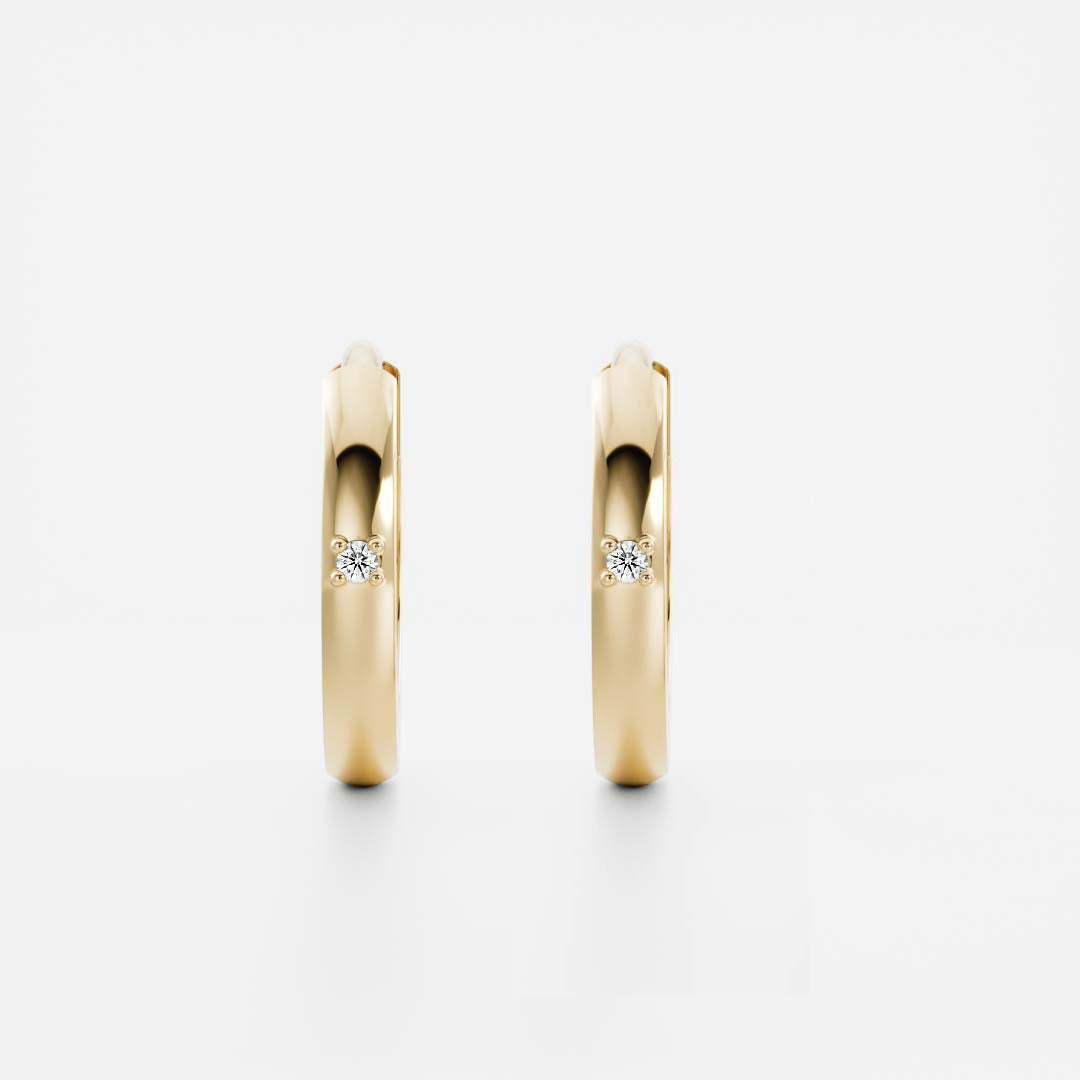 The Lyra Diamond Accent Huggie Hoops