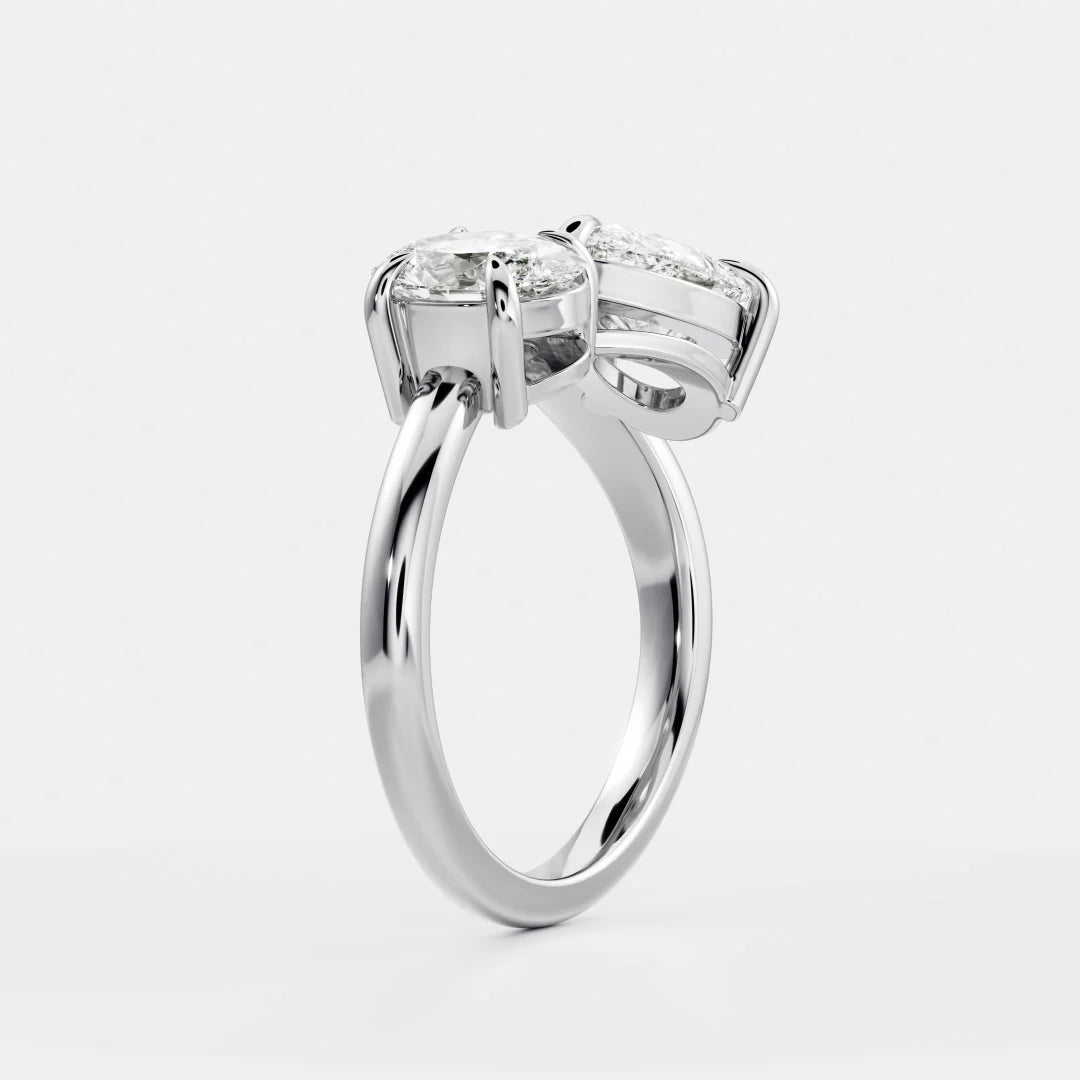 Oval & Pear Lab-Grown Diamond Toi et Moi Engagement Ring