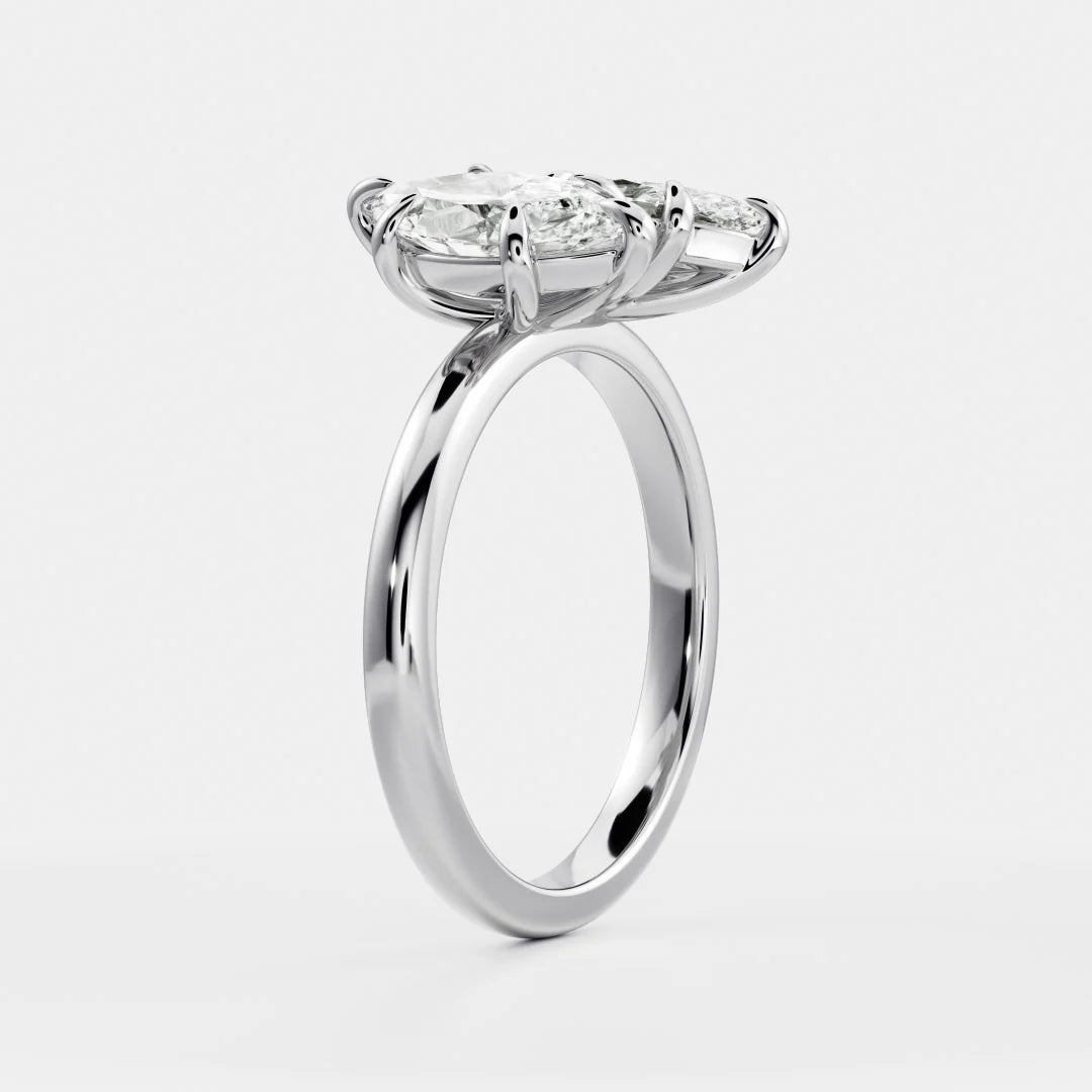 Marquise & Marquise Lab-Grown Diamond Toi et Moi Engagement Ring