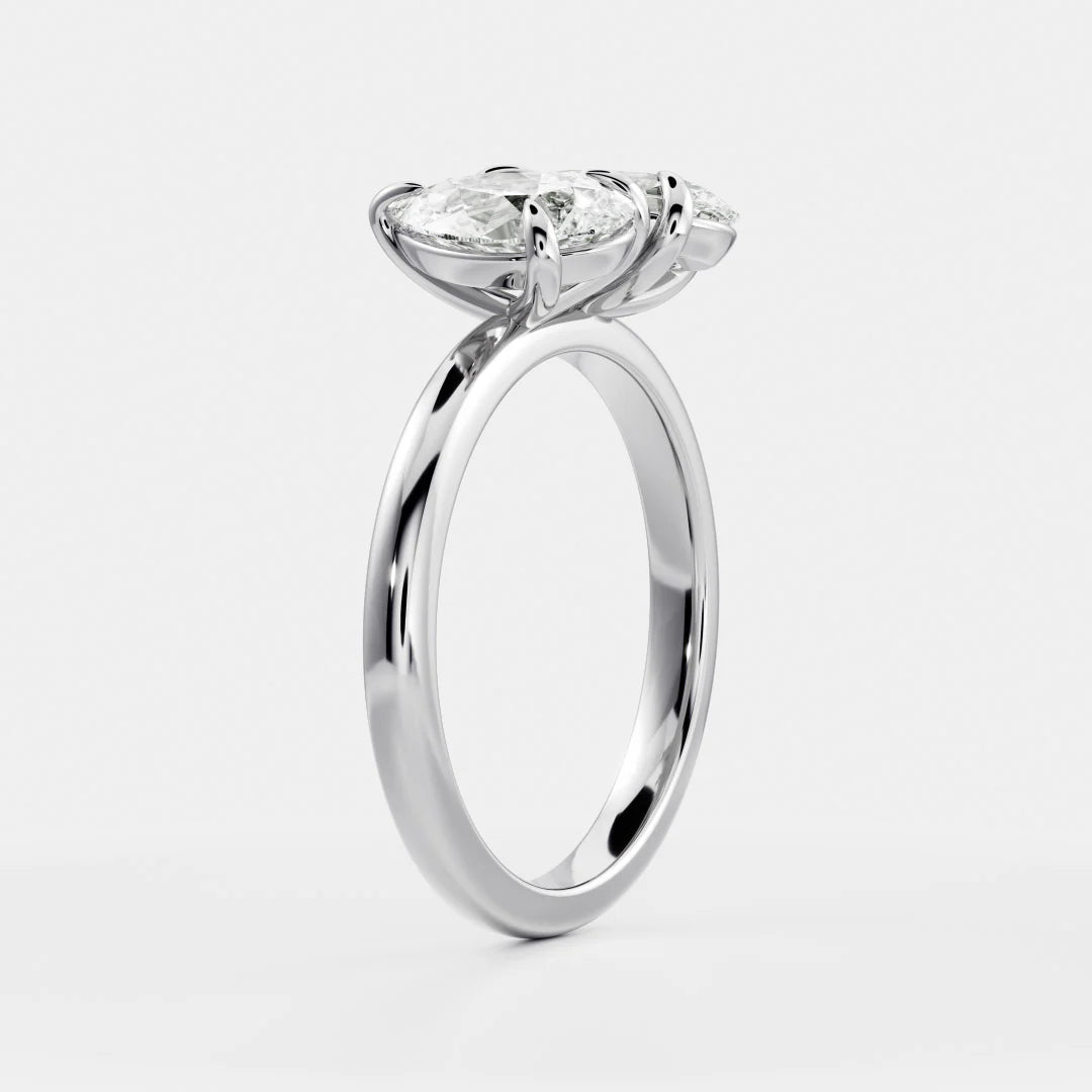 Twin Pear Lab-Grown Diamond Toi et Moi Engagement Ring