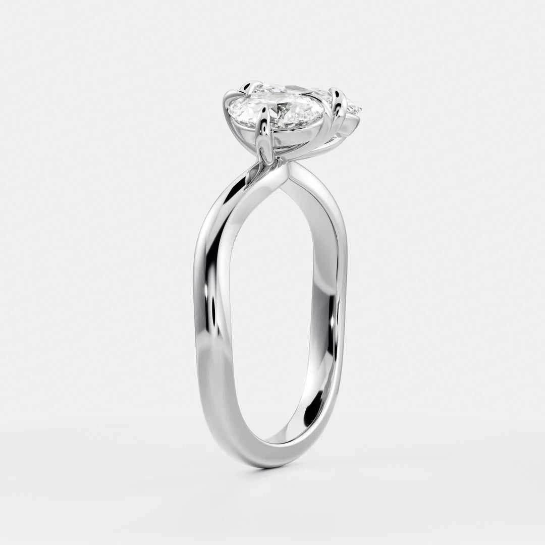 Pear & Oval Lab-Grown Diamond Toi et Moi Engagement Ring