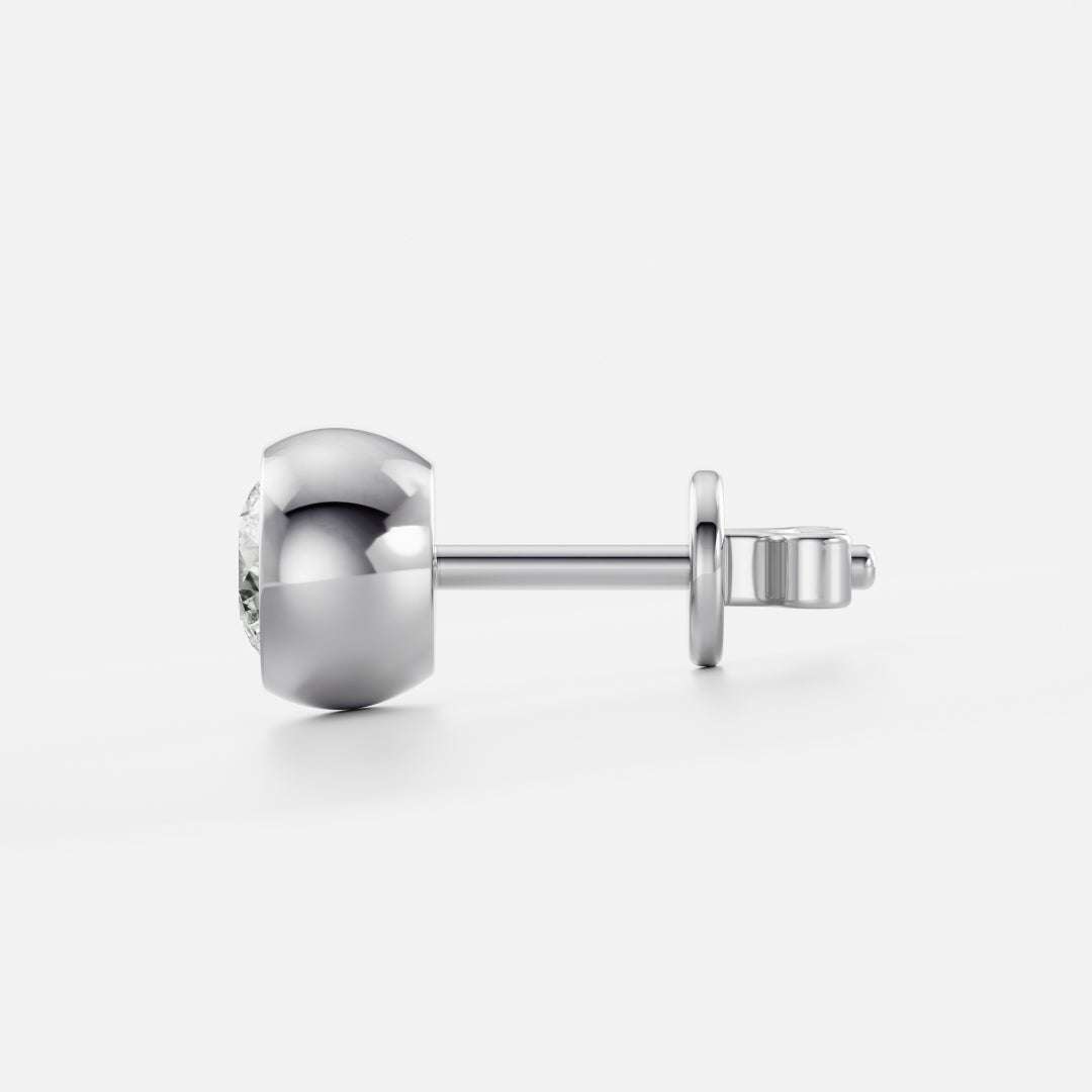 The Juno Bezel-Set Lab-Grown Diamond Studs