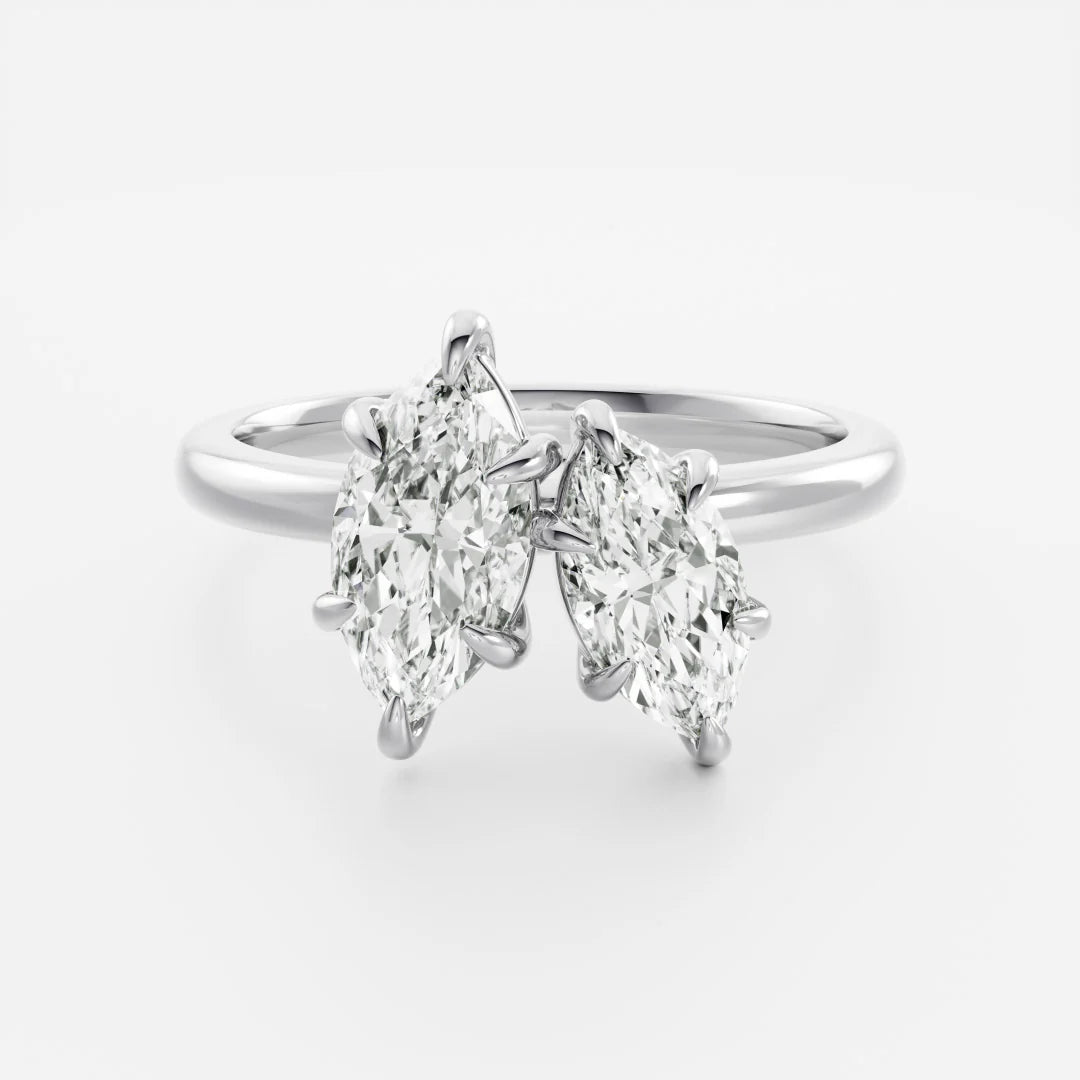 Marquise & Marquise Lab-Grown Diamond Toi et Moi Engagement Ring