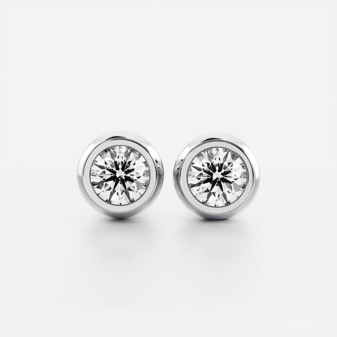 The Juno Bezel-Set Lab-Grown Diamond Studs