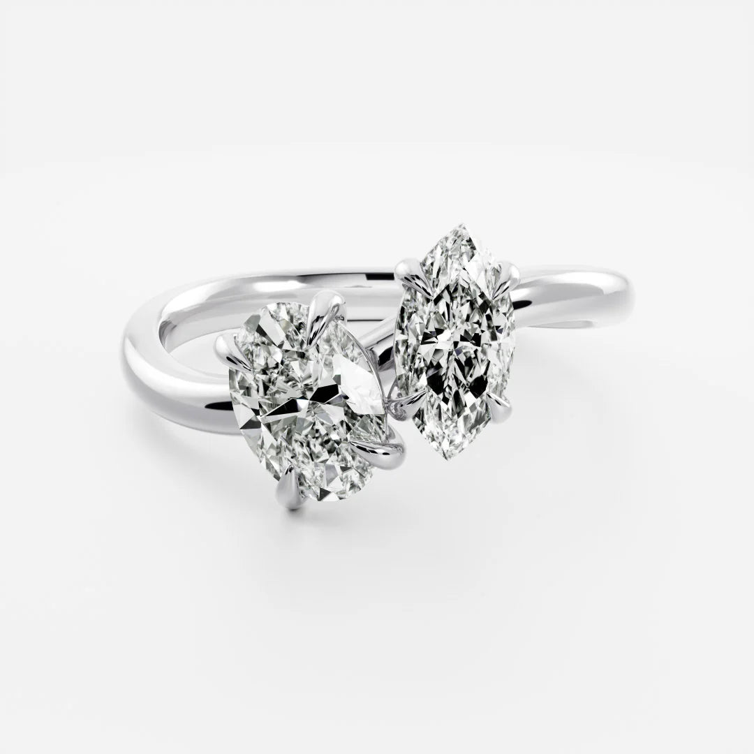 Oval & Marquise Lab-Grown Diamond Toi et Moi Engagement Ring
