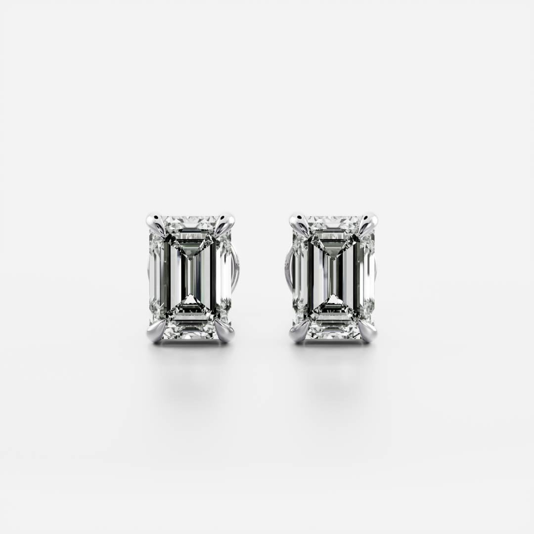 The Cleo Emerald Cut Lab-Grown Diamond Studs