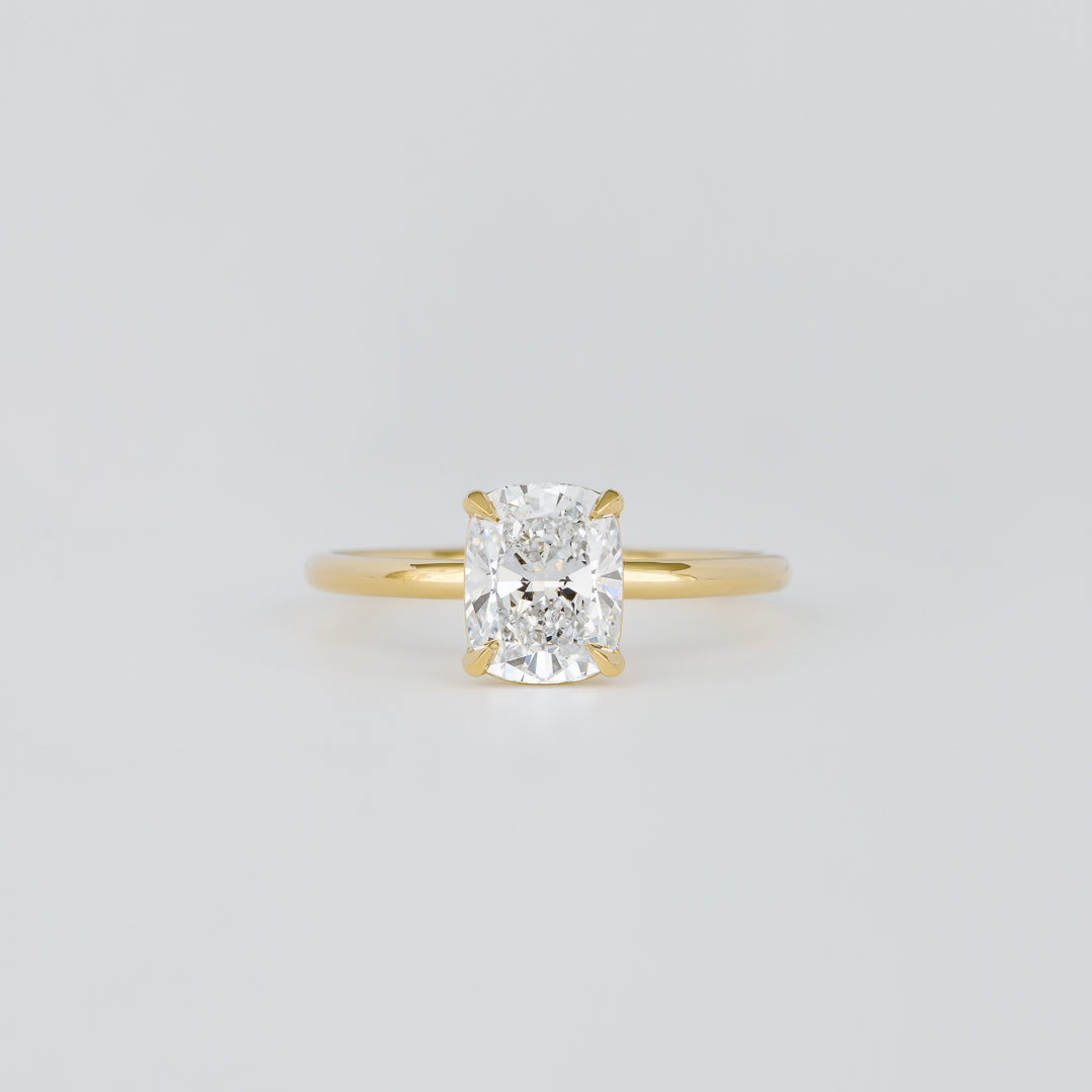 Cushion Lab-Grown Diamond Solitaire Engagement Ring