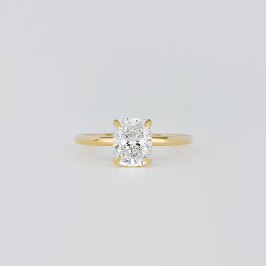 Cushion Lab-Grown Diamond Solitaire Engagement Ring