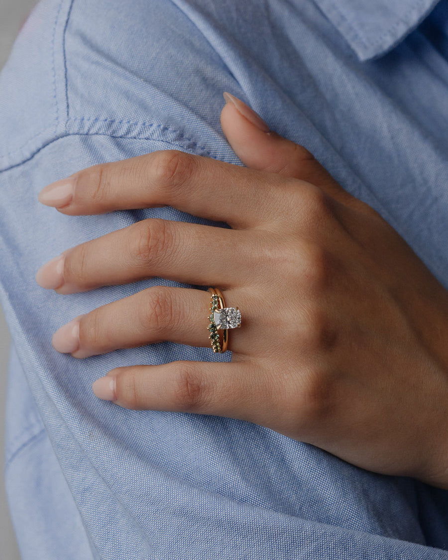Cushion Lab-Grown Diamond Solitaire Engagement Ring