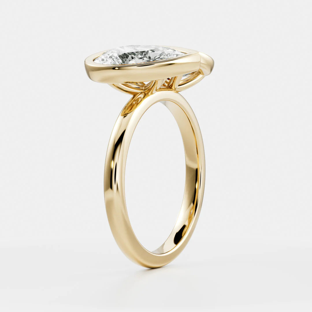 Oval & Pear Lab-Grown Diamond Bezel-Set Toi et Moi Engagement Ring