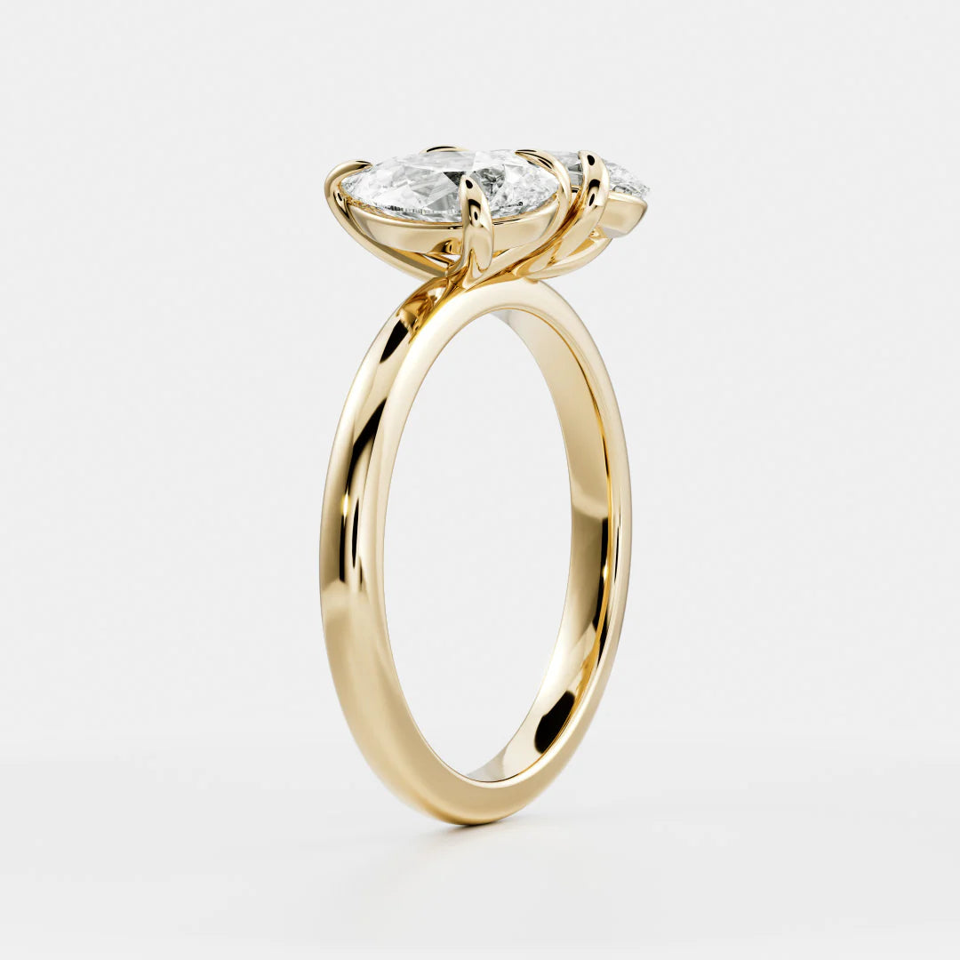 Twin Pear Lab-Grown Diamond Toi et Moi Engagement Ring