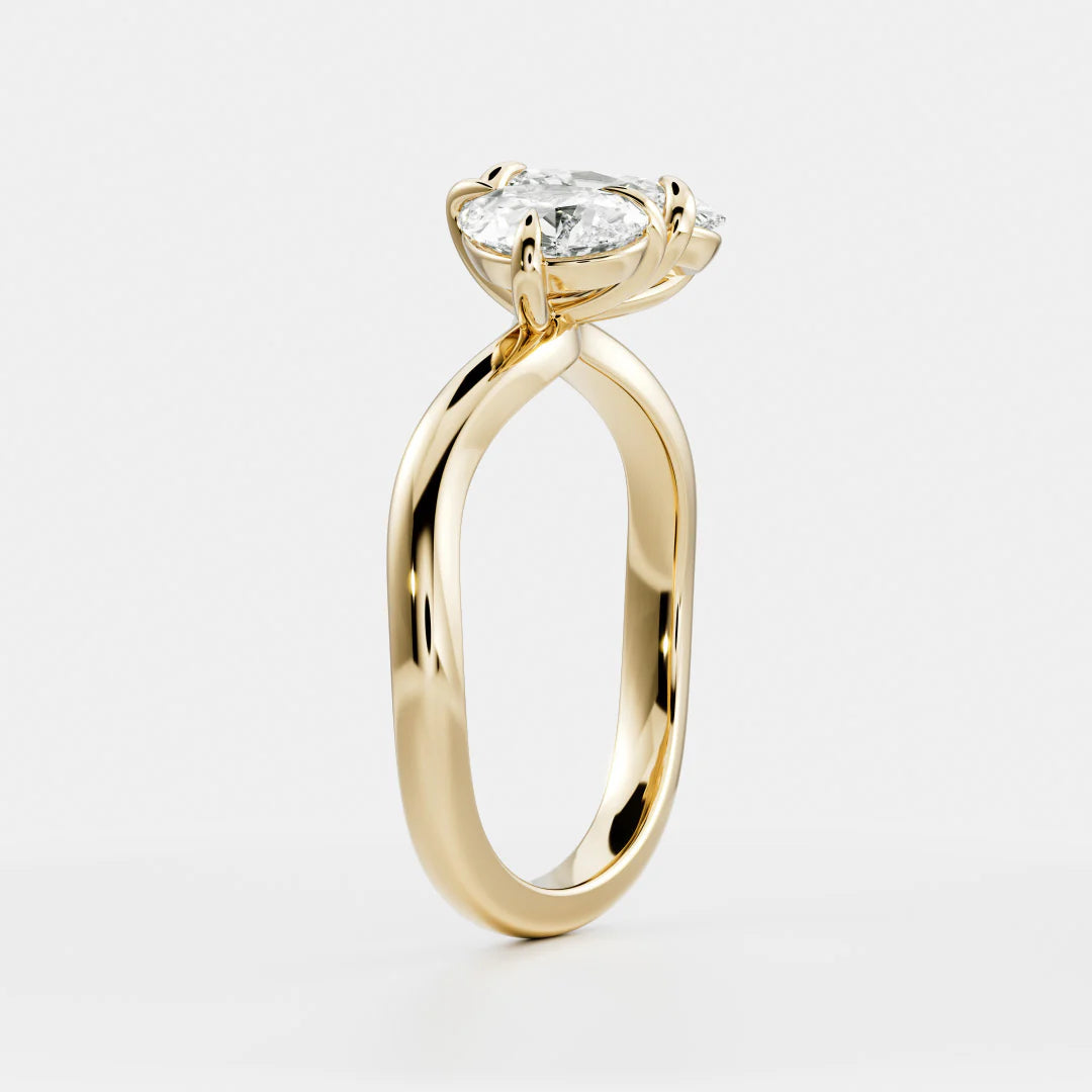 Pear & Oval Lab-Grown Diamond Toi et Moi Engagement Ring