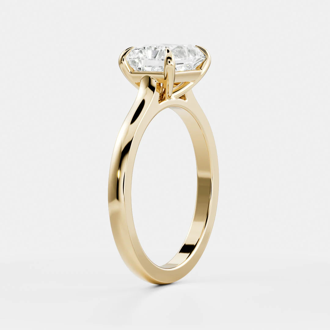 East-West Radiant Cut Lab-Grown Diamond Solitaire Engagement Ring